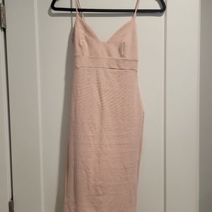 Lulu's Blush Bodycon Dress Size XS Slit Detail